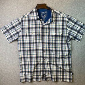 Kuhl Eluxor Large Short Sleeve  - Checkered Blue/Black